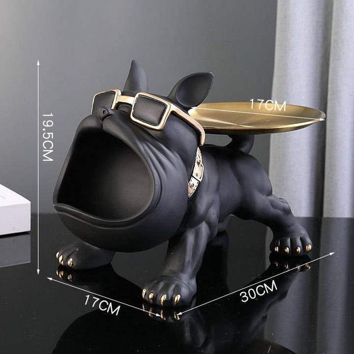 Mylovyhome Bulldog Storage Tray Decoration