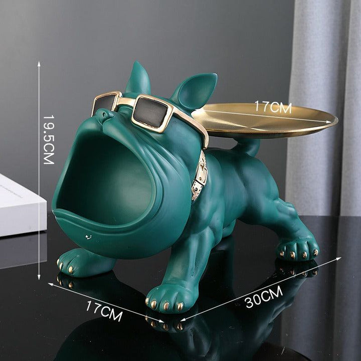 Mylovyhome Bulldog Storage Tray Decoration