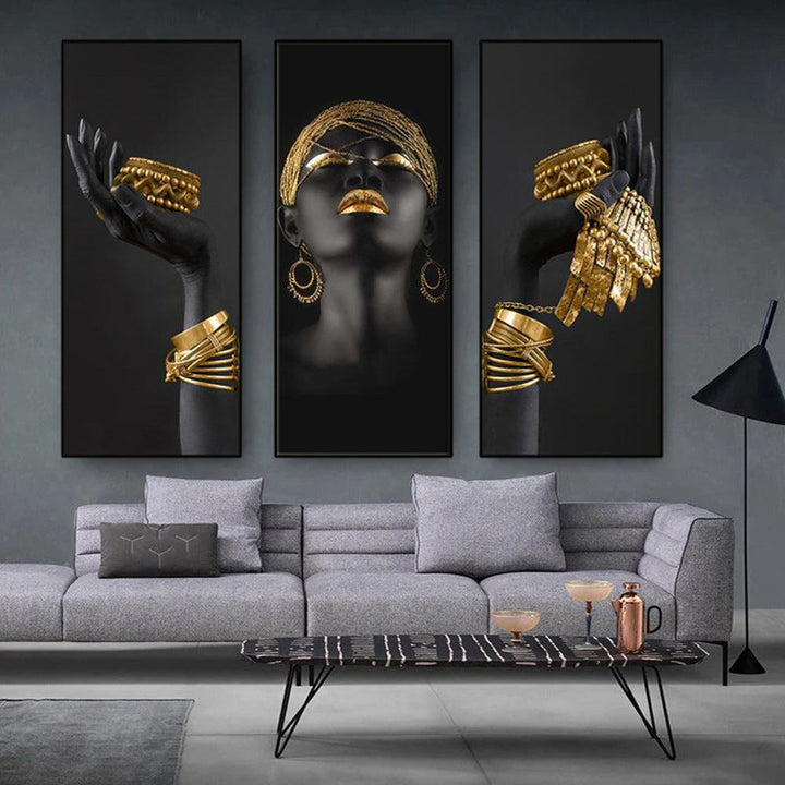 Mylovyhome African Art Canvas Painting （Frameless